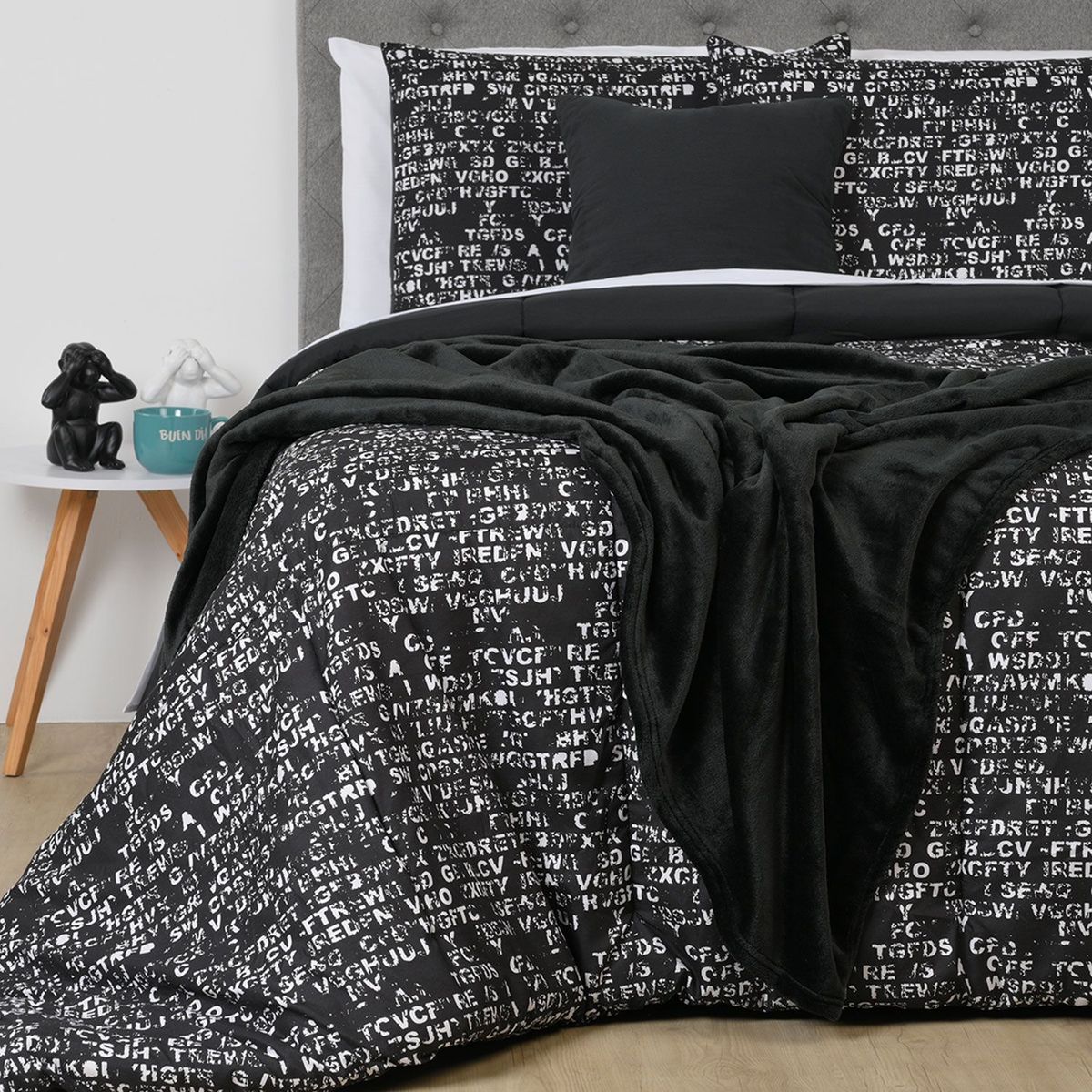 MICA - Juego De Cama: Edredón + Juego De Sábanas + Manta + Cojín Mica