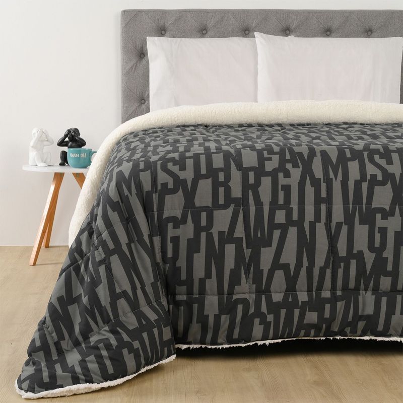 MICA - Edredón Estampado Con Sherpa Mica