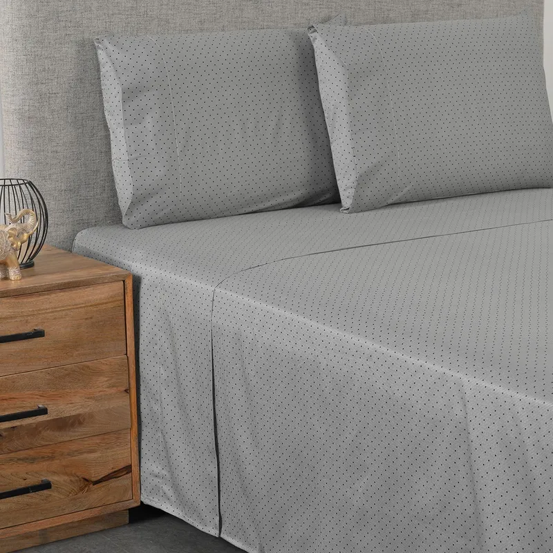 BASEMENT HOME - Juego De Sábanas Estampadas 100% Algodón 300 Hilos Basement Home