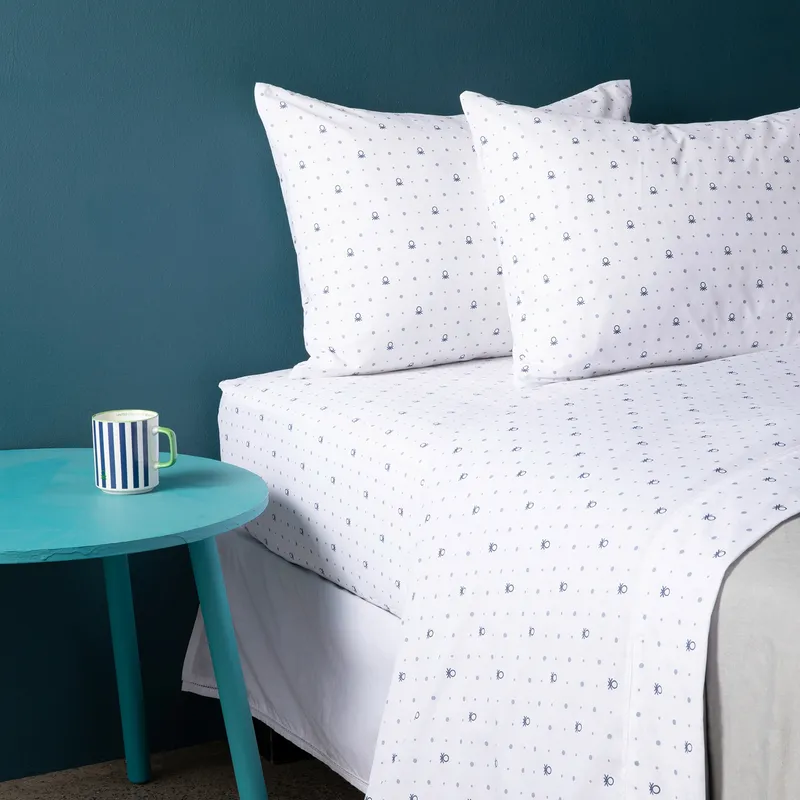 BENETTON - Juego De Sábanas Estampadas 100% Algodón 180 Hilos Benetton