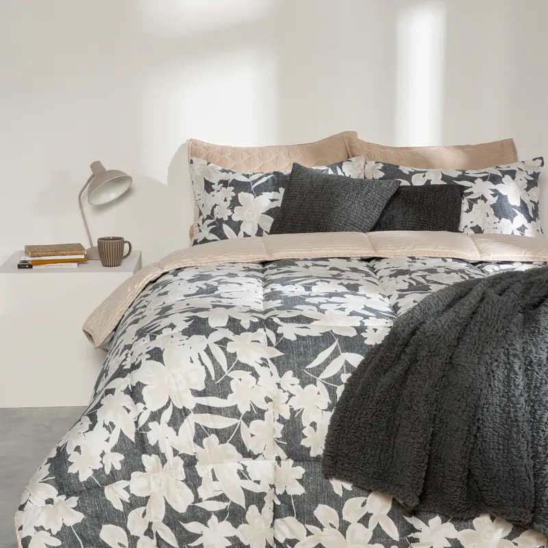 MICA - Edredón Estampado Reversible Floreado Mica