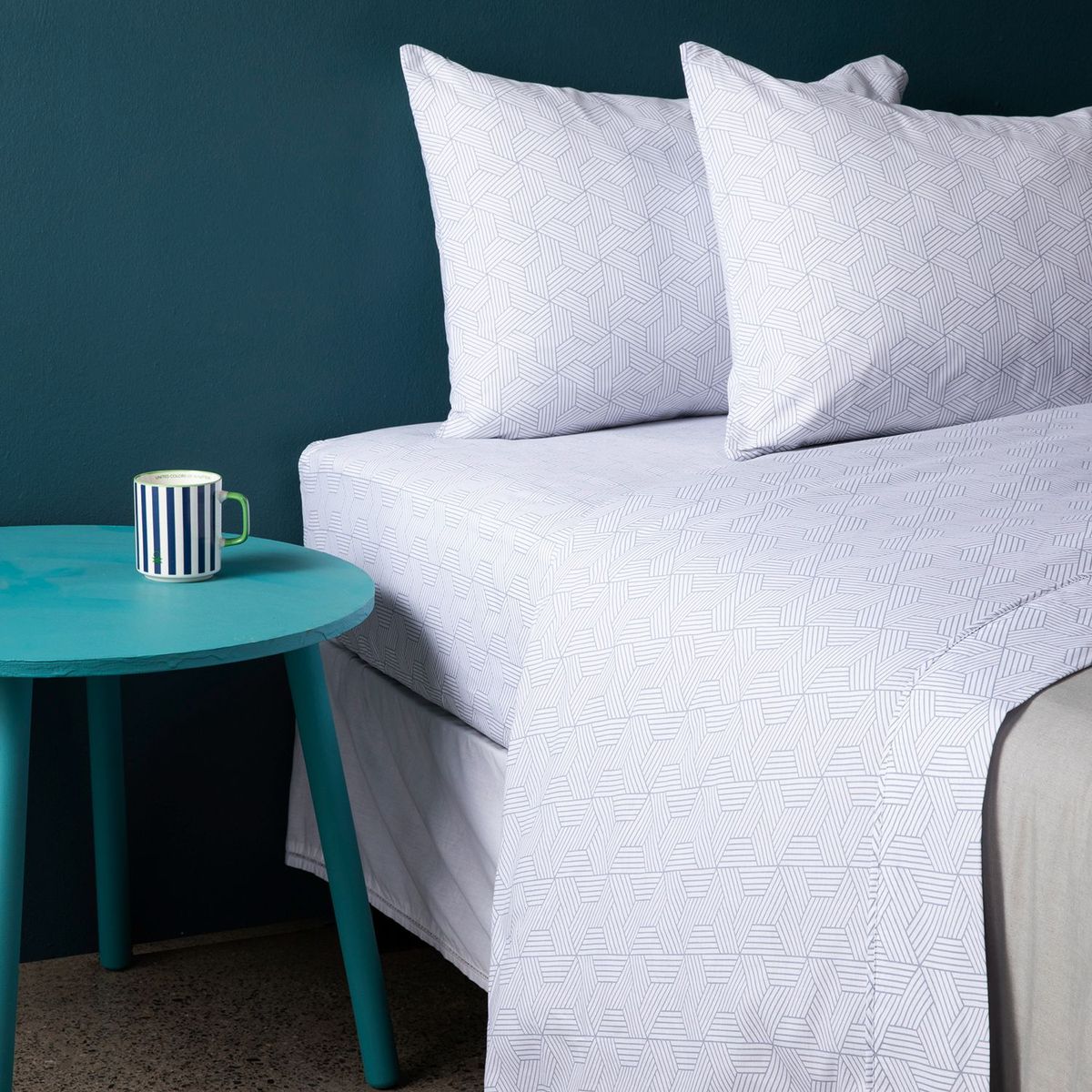 BENETTON - Juego de Sábanas Estampadas 100% Algodón 180 Hilos Benetton