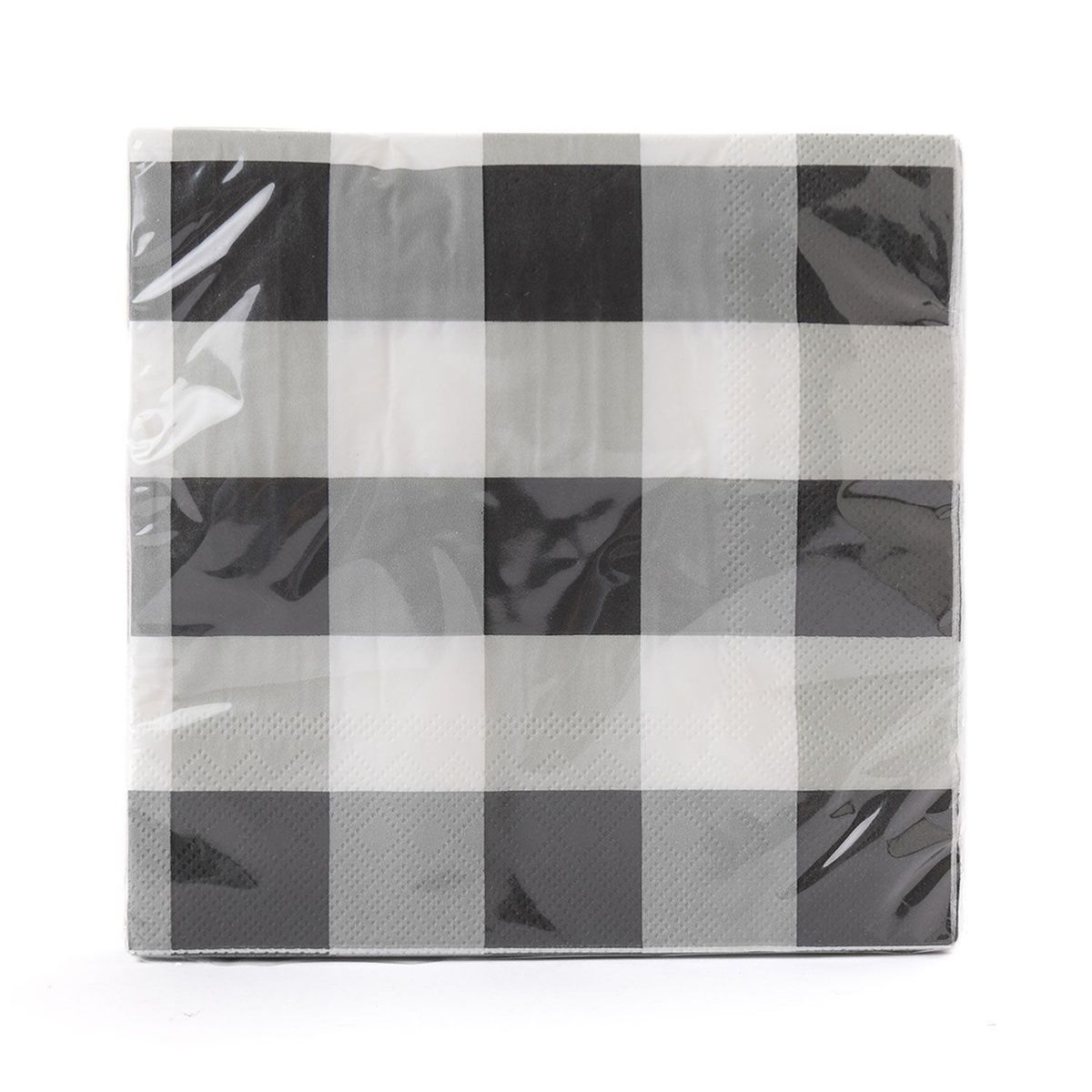 MICA - Servilleta Cuadros Negros 16x16cm 20und