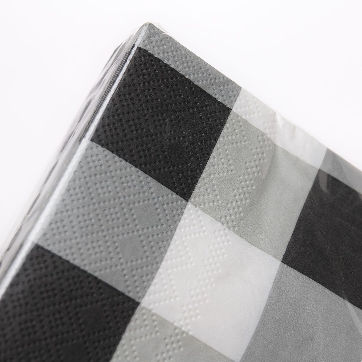 MICA - Servilleta Cuadros Negros 16x16cm 20und