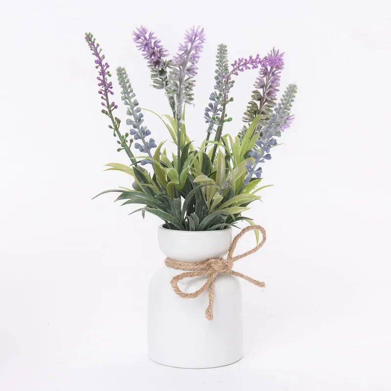 MICA - Florero MicaCerámica Con Lavanda Artificial