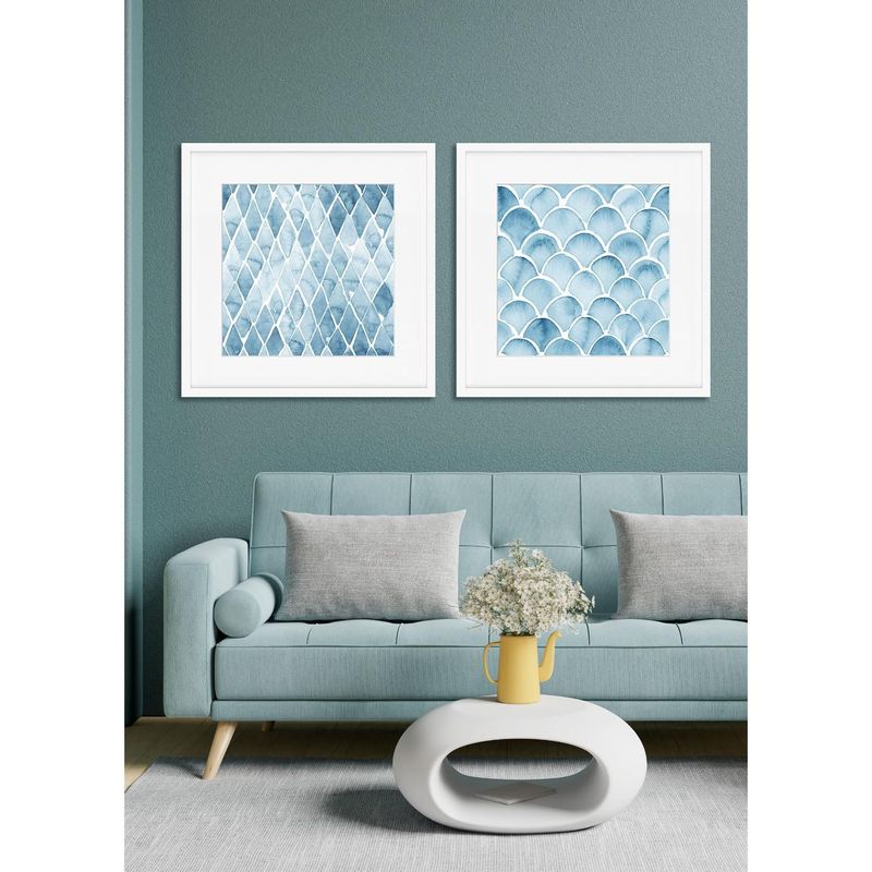 BASEMENT HOME - Set2 Cuadros Celeste 40x40x3cm