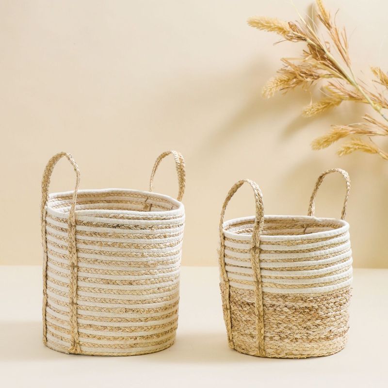 MICA - Set de 2 Canastos Mica Maze 30x30cm y 25x25cm