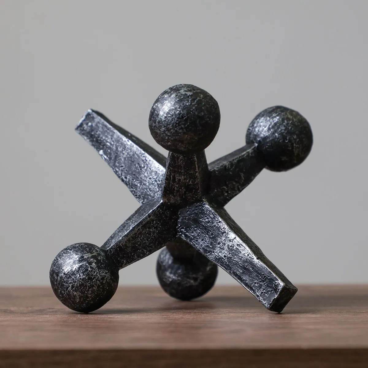 BASEMENT HOME - Adorno Asterisco Plomo 13cm