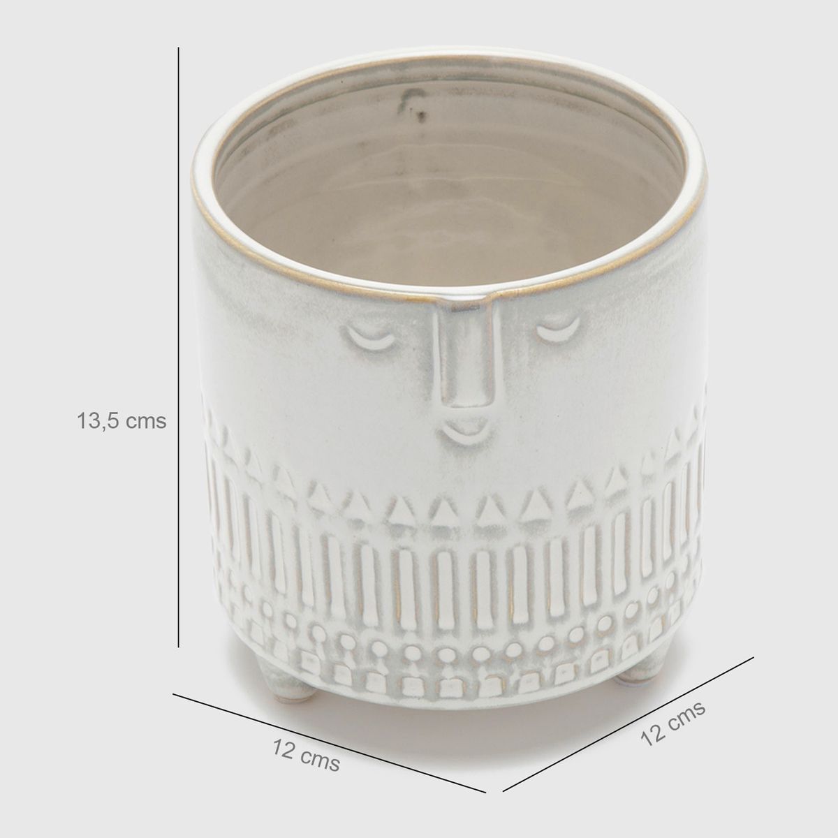 MICA - Maceta Totem Bca M