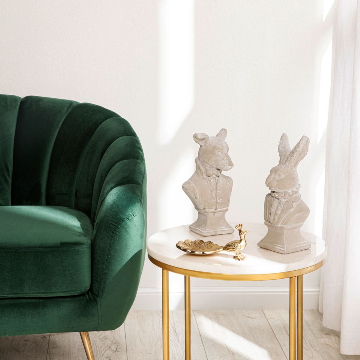 ROBERTA ALLEN - Adorno de Conejo Gris 14x29