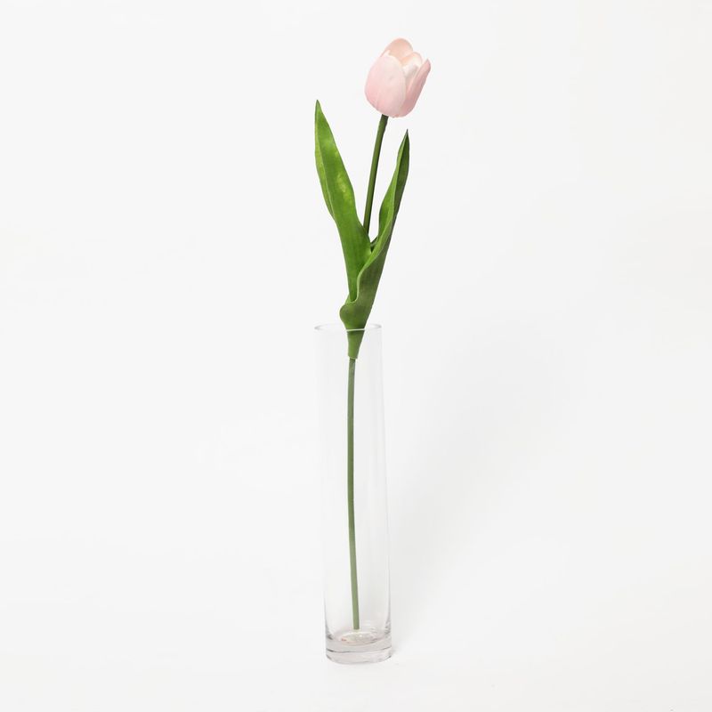 MICA - Rama Decorativa De Tulipán Rosa 45cm