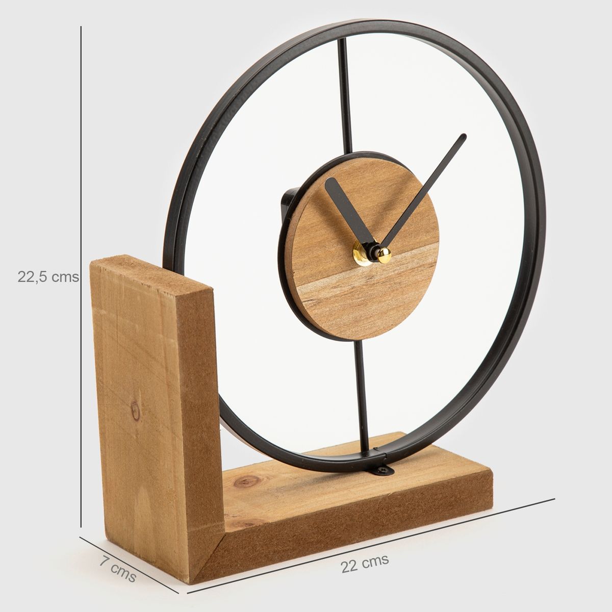 BASEMENT HOME - Reloj de Pared Borde Negro 22cm