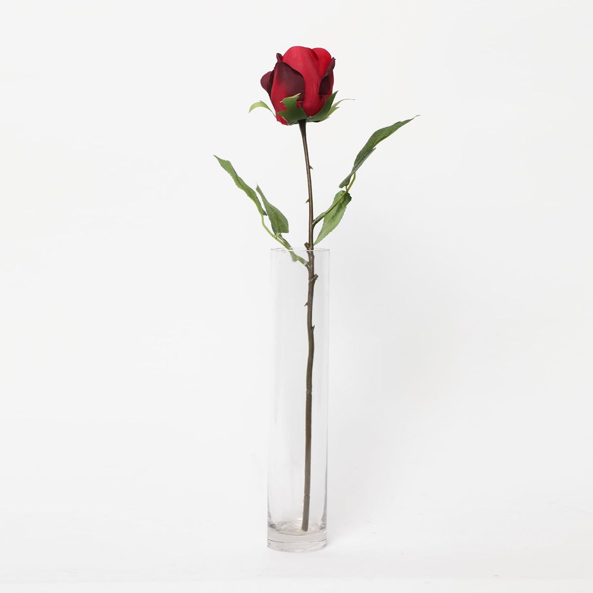 MICA - Flor Decorativa Rosa Roja 42cm