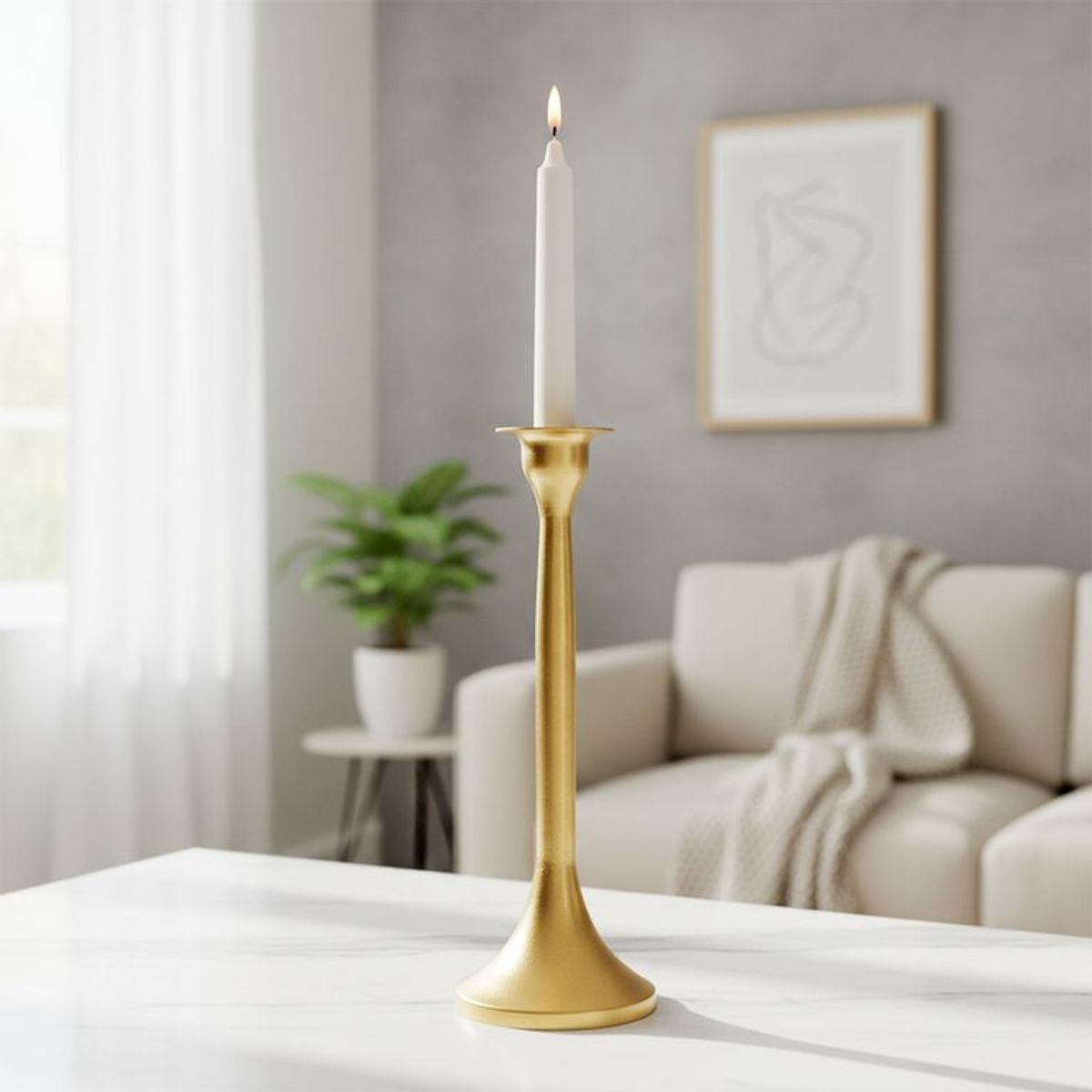 BASEMENT HOME - Candelabro de Metal Dorado 9x28cm
