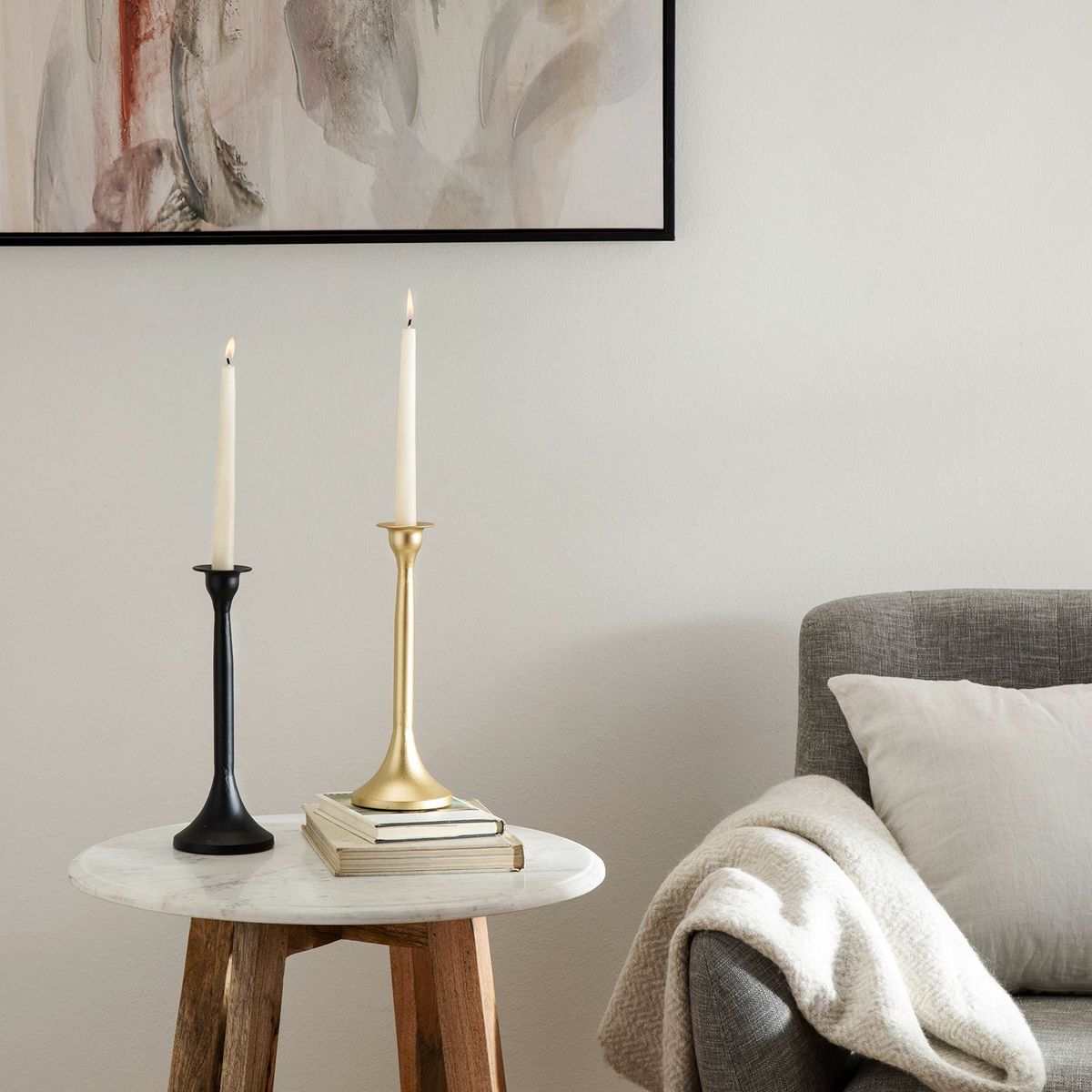 BASEMENT HOME - Candelabro de Metal Dorado 9x28cm