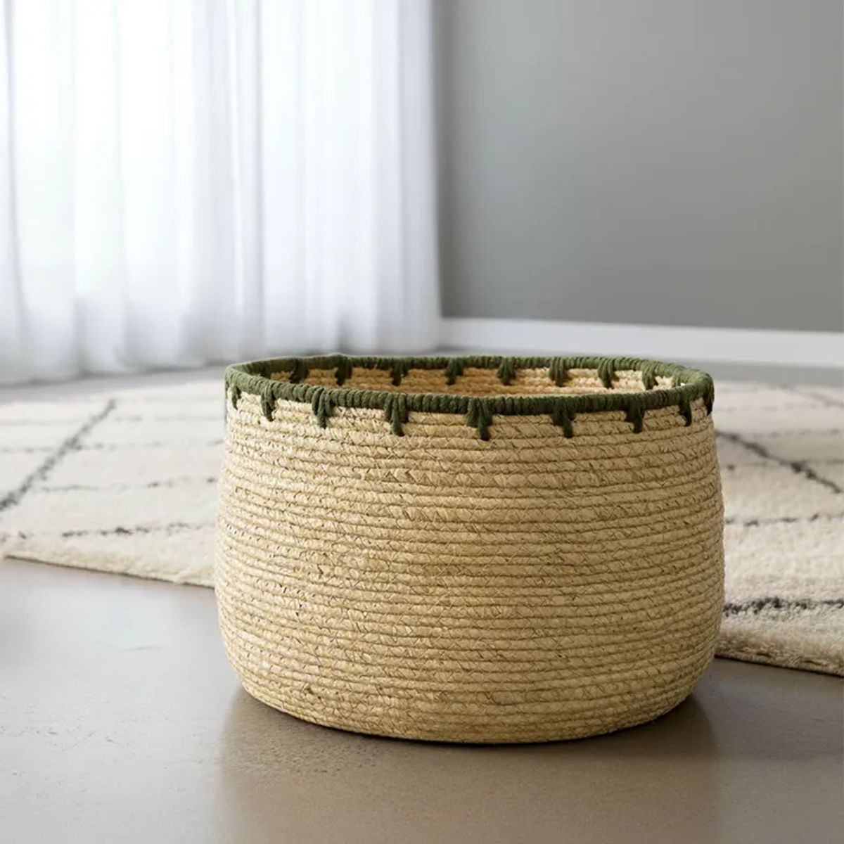 ROBERTA ALLEN - Canasto Mimbre Decorativo Roberta Allen 23 cm