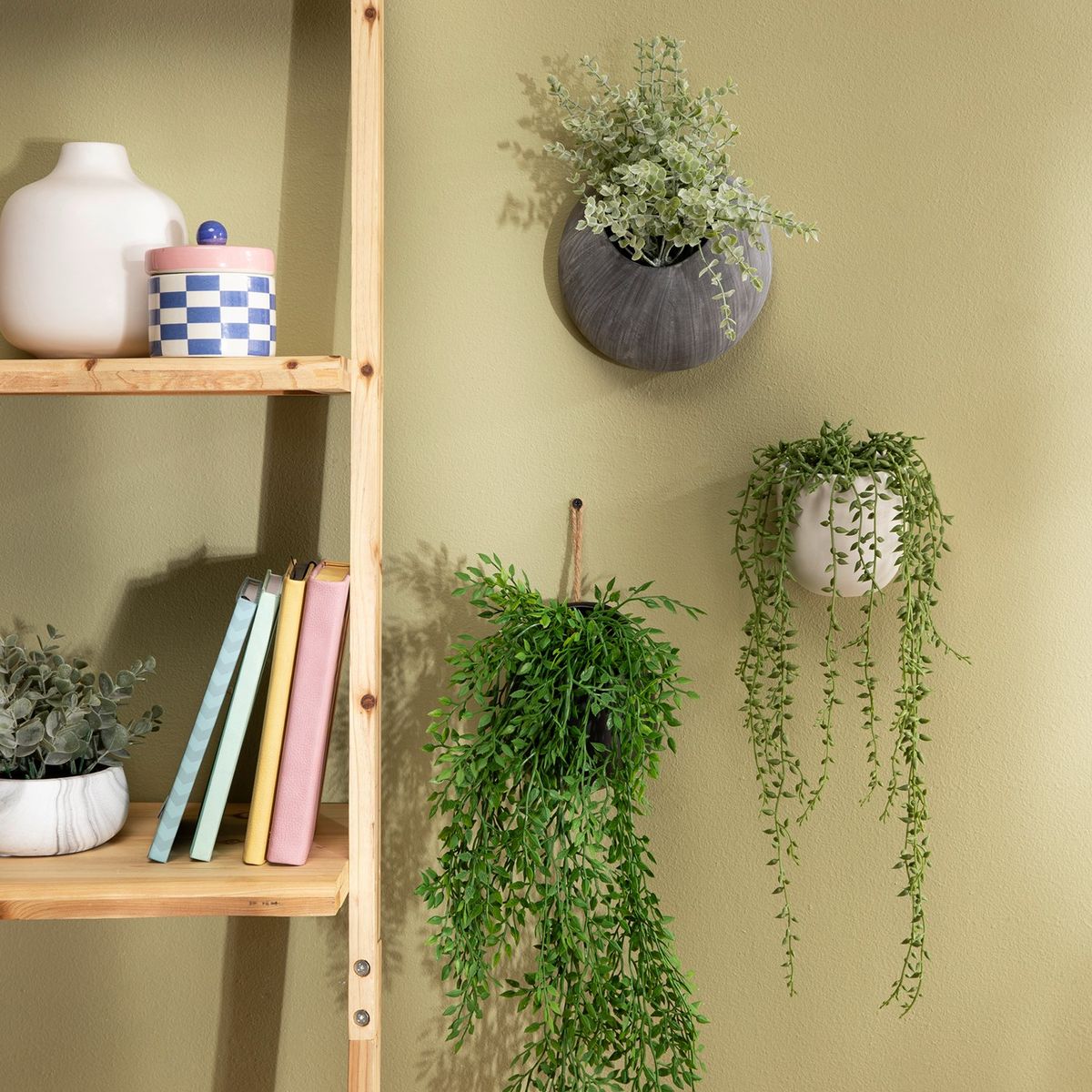 MICA - Planta Artificial Paloverde con Maceta de Cerámica 50cm 