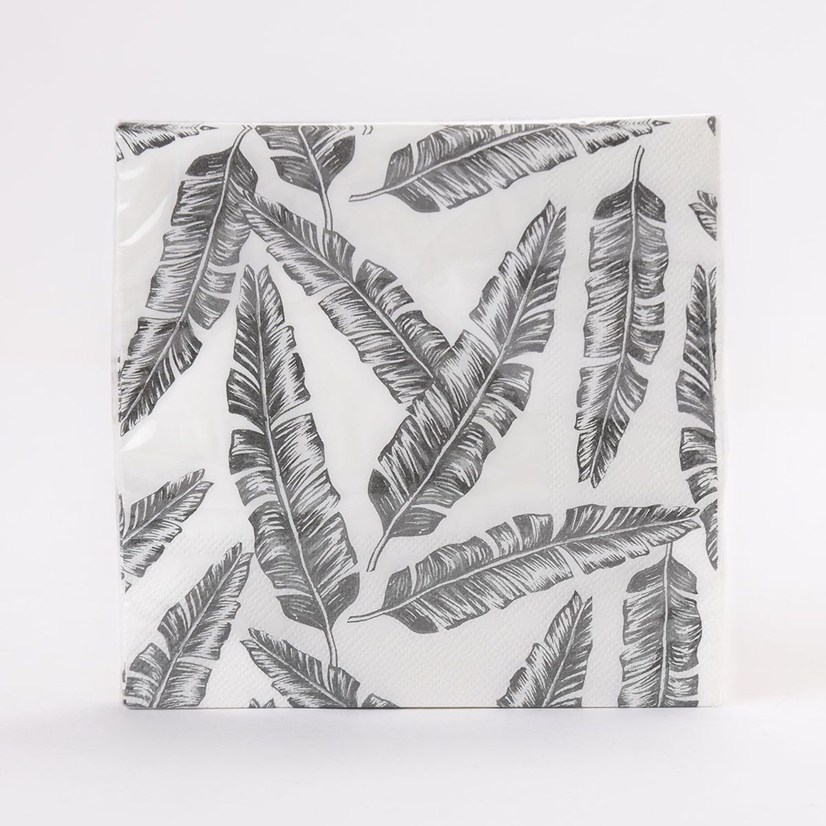 MICA - Servilleta Hojas Black 16x16cm 20und