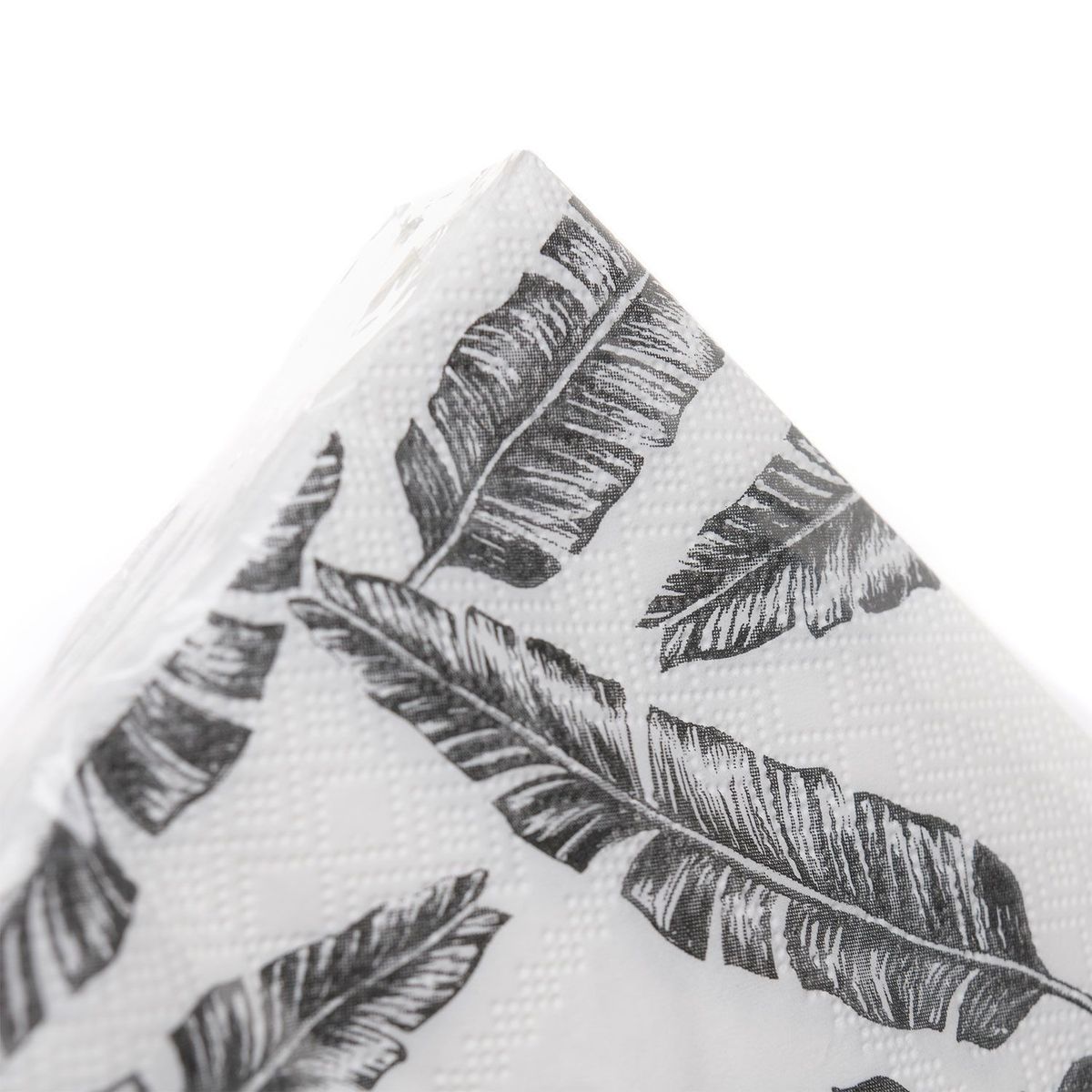 MICA - Servilleta Hojas Black 16x16cm 20und