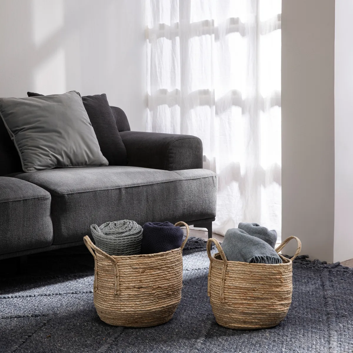 MICA - Canasto de Sisal Natural 24x33cm