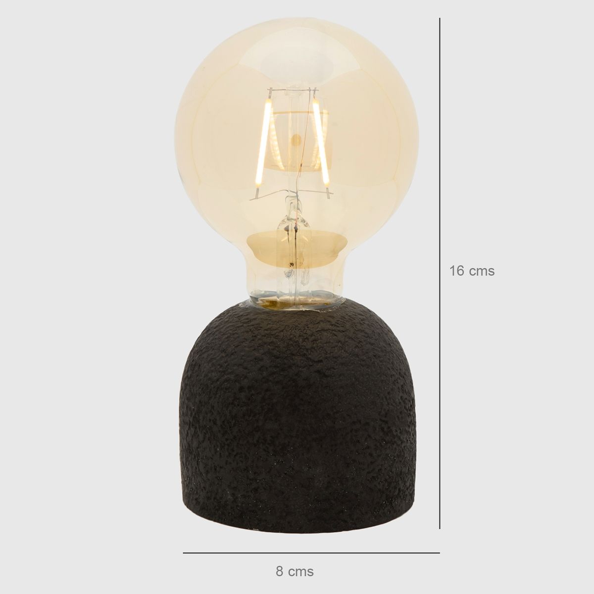 BASEMENT HOME - Adorno de Luz Negra 15x8cm