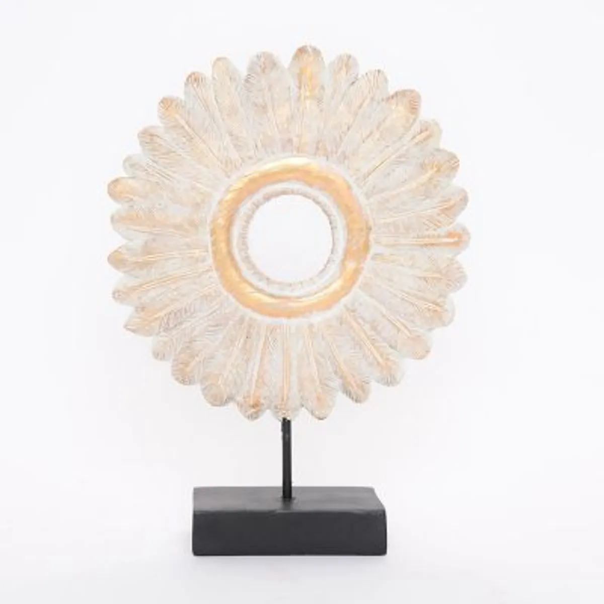 ROBERTA ALLEN - Adorno Pedestal Flor Blanco 42cm