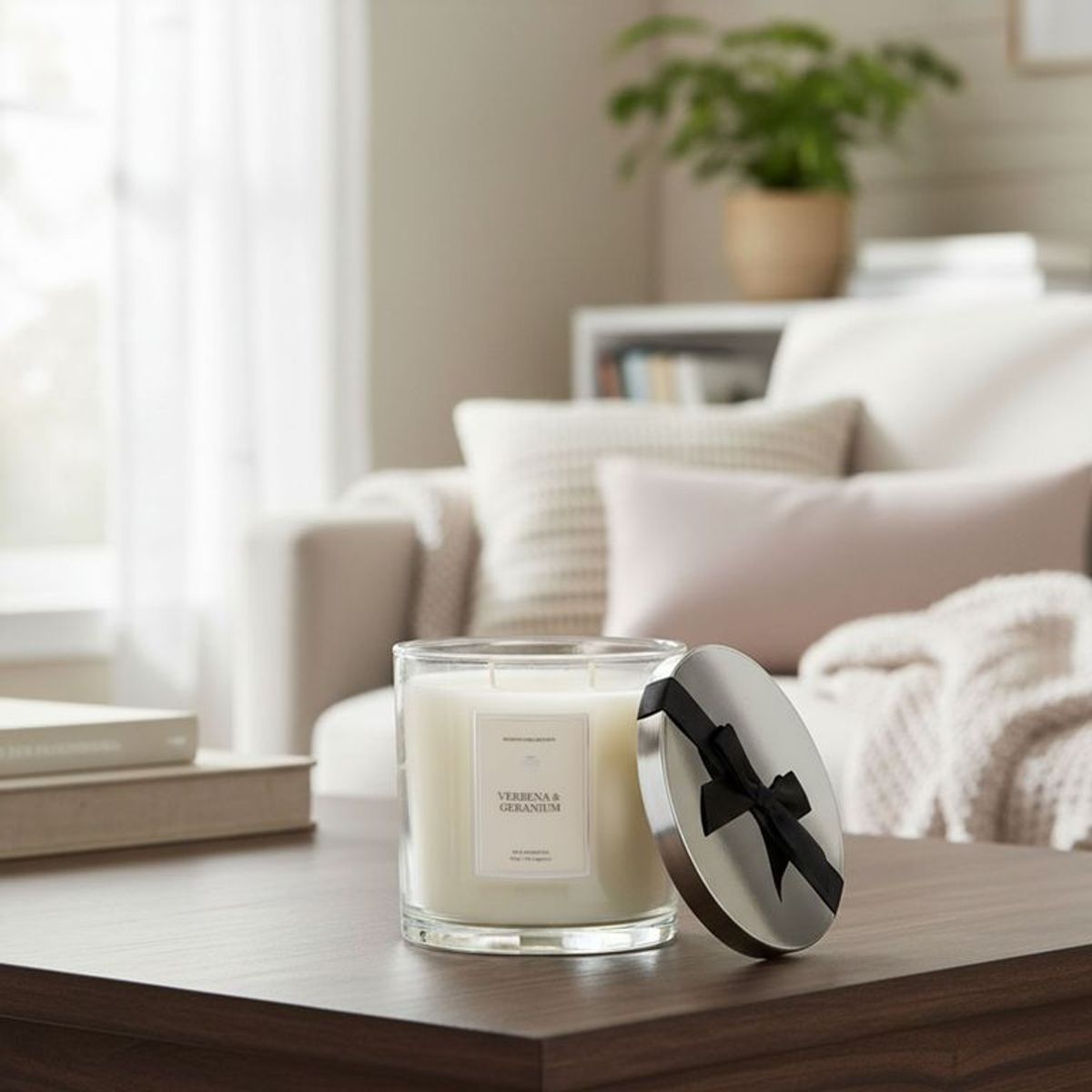 BASEMENT HOME - Vela Con Aroma Verbena y Geranio 