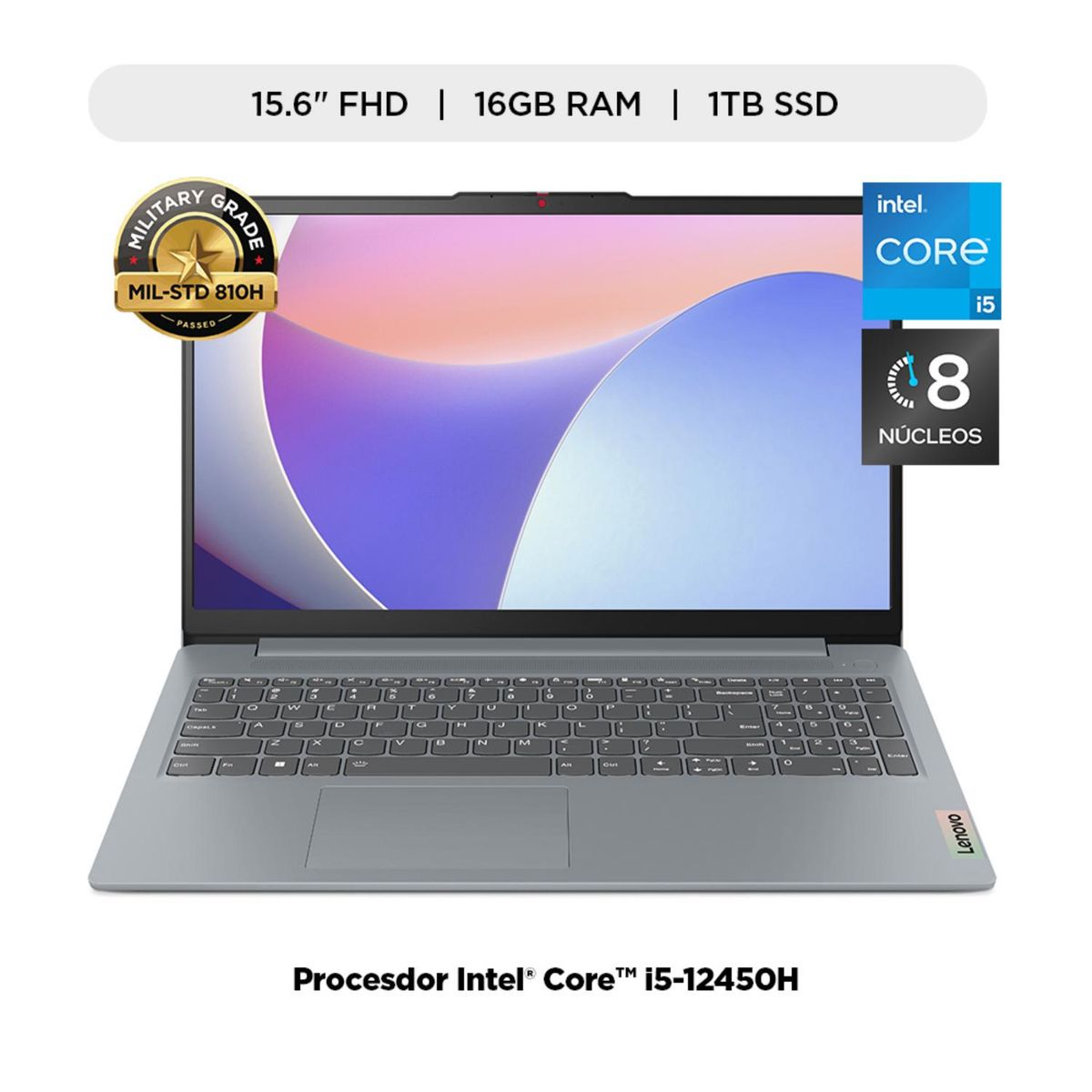 LENOVO - Laptop Lenovo Intel Core I5 16GB 1TB SSD Idepad Slim3 12° Gen 15.6" Touch