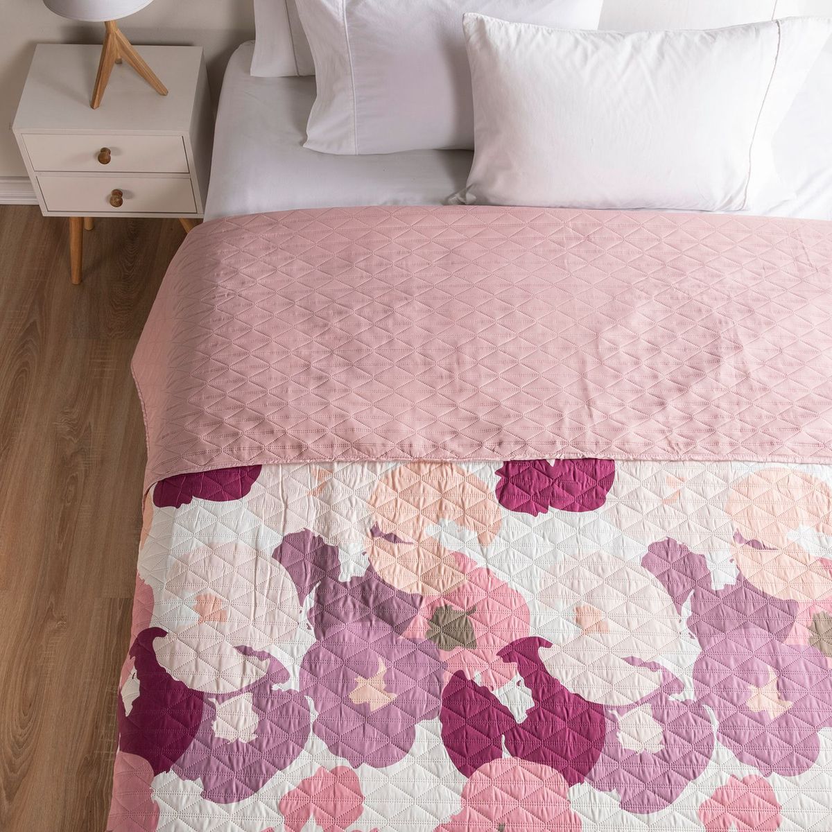 AMBIENTA - Cubrecama Estampado Reversible Ambienta