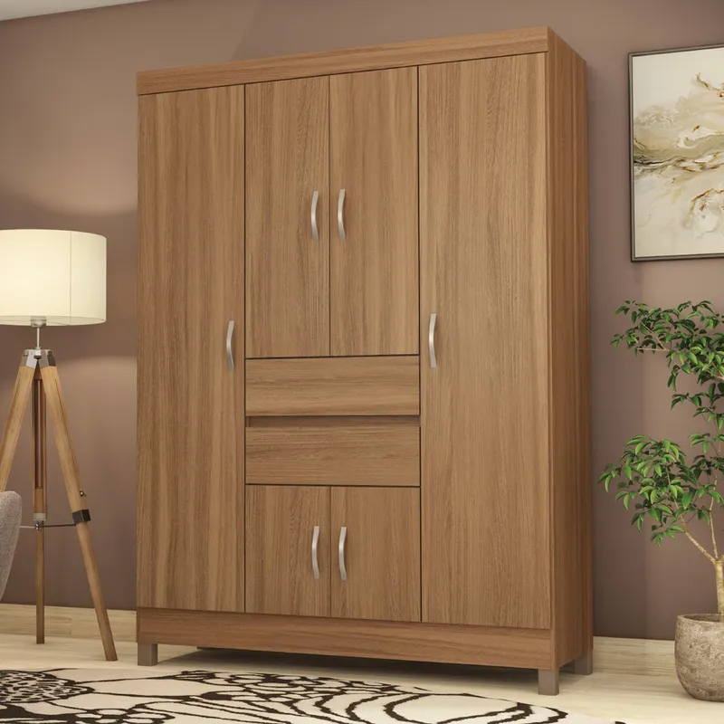 MICA - Ropero Trento 6 Puertas 2 Cajones