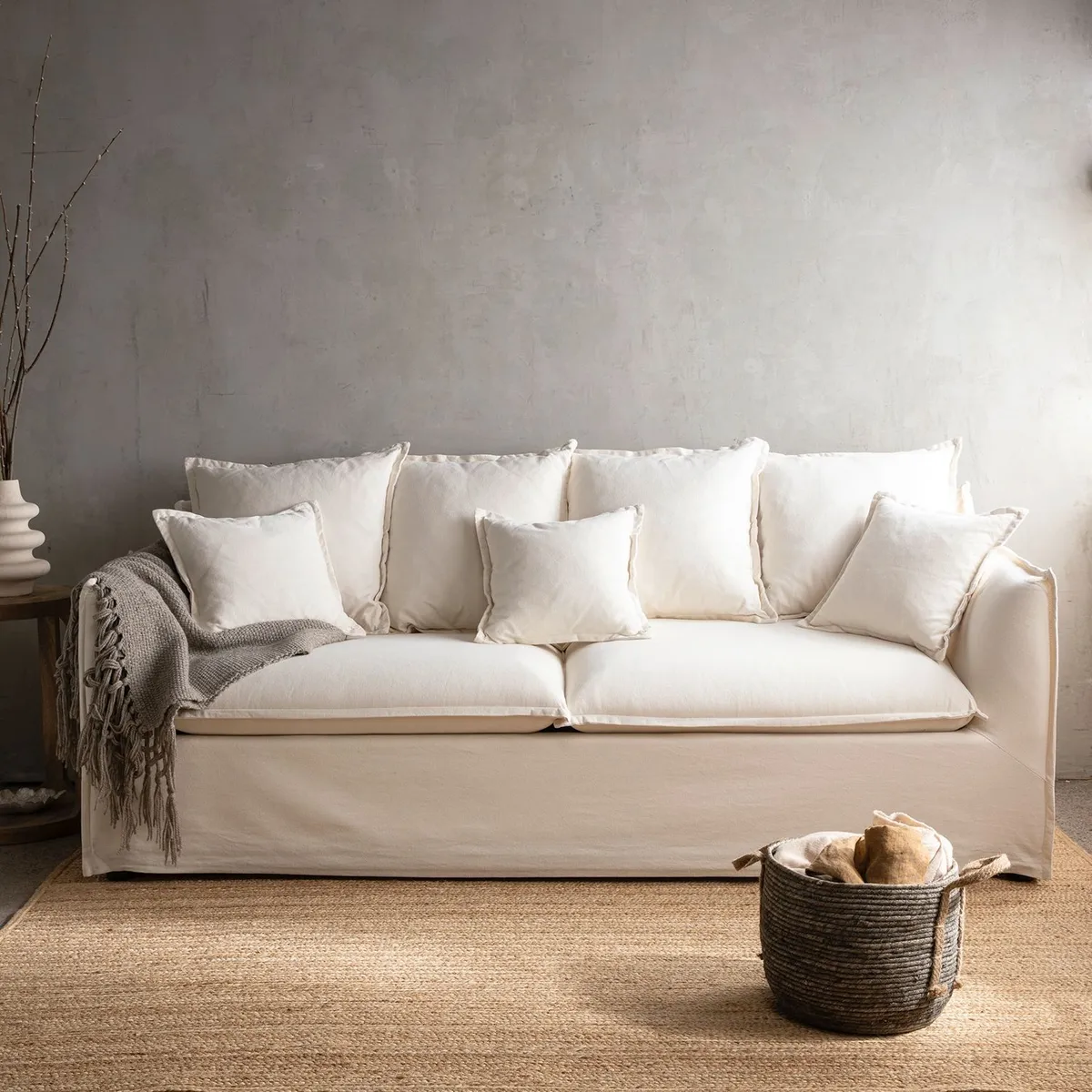 BASEMENT HOME - Sofá Cama Atlanta 3 Cuerpos Con Colchón 2 Plz