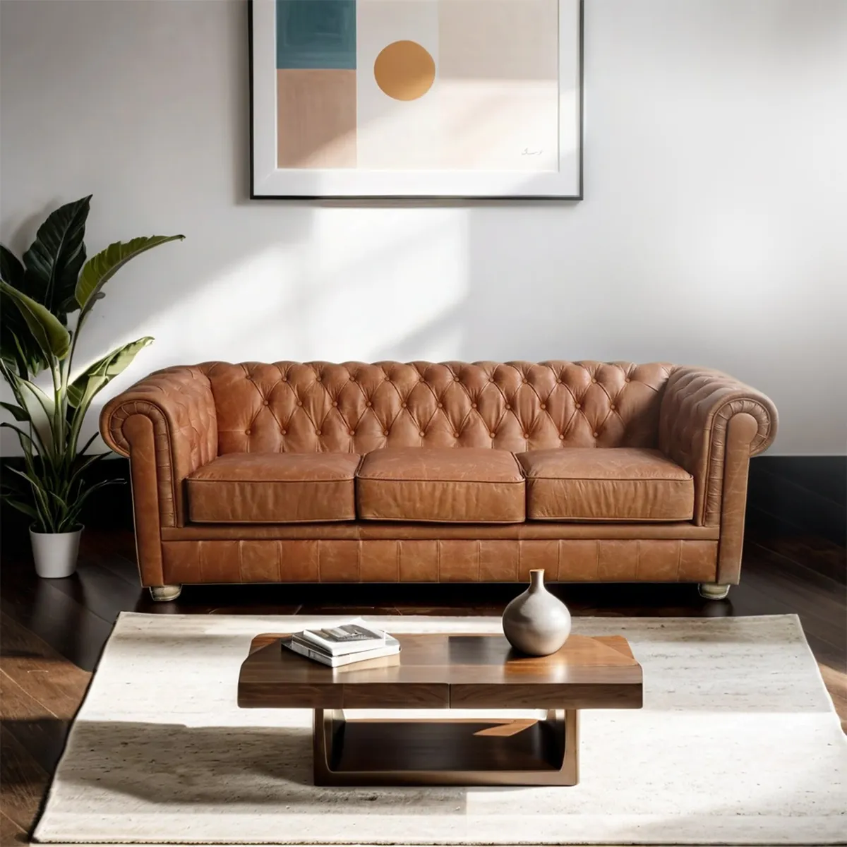 BASEMENT HOME - Sofá Vaudeville 3 Cuerpos Cuero