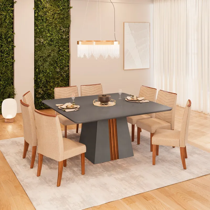 MICA - Juego de Comedor Elegant 8 Sillas