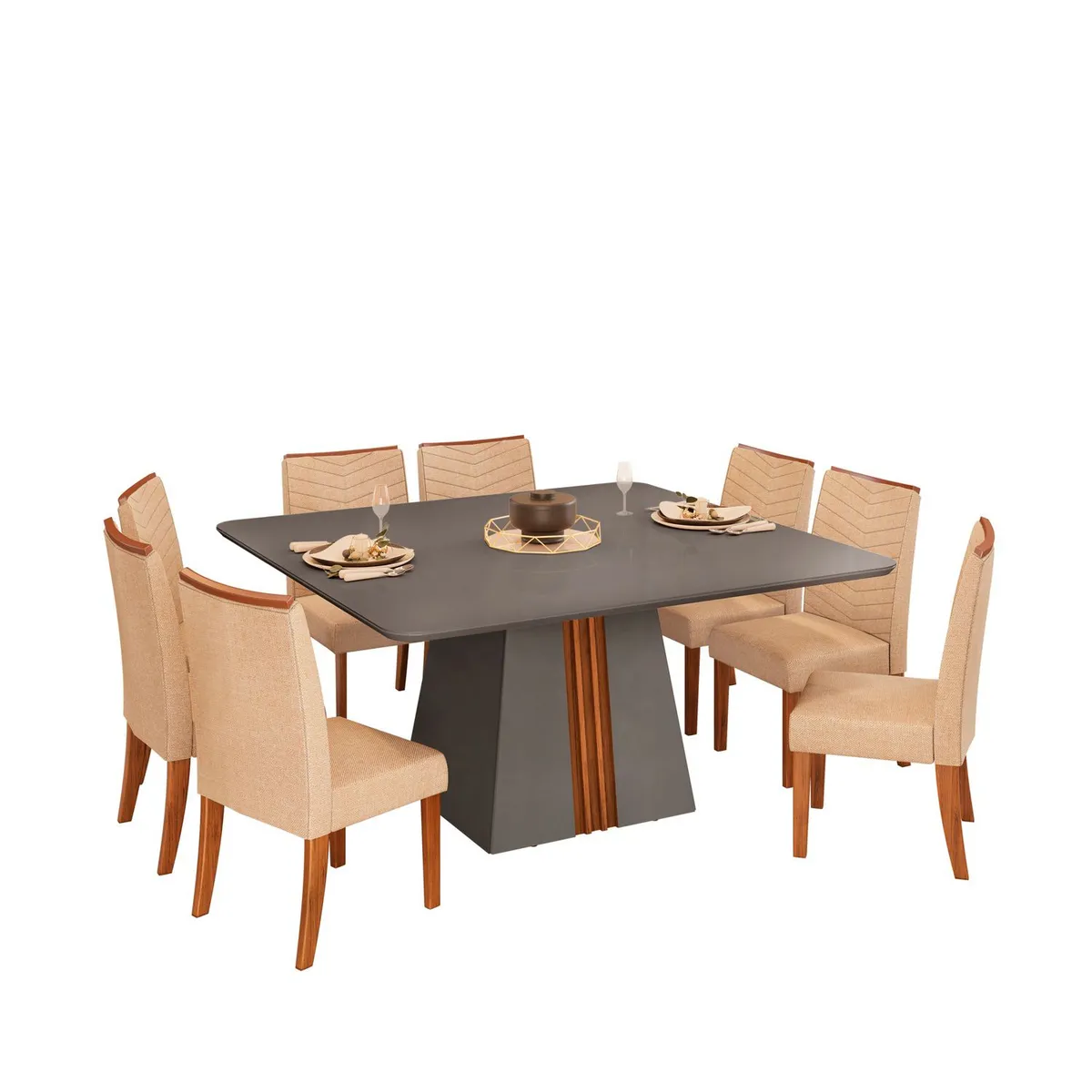 MICA - Juego de Comedor Elegant 8 Sillas