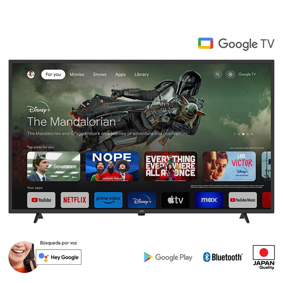 JVC - Televisor JVC 43" FHD Google TV LT-43KB338