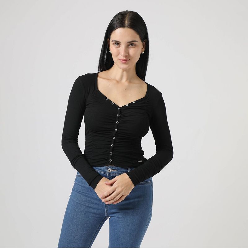 MOSSIMO - Body Manga Larga Mujer Mossimo