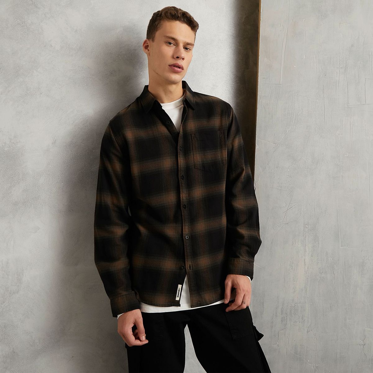 DENIMLAB - Camisa Manga Larga 100% Algodón Hombre Denimlab