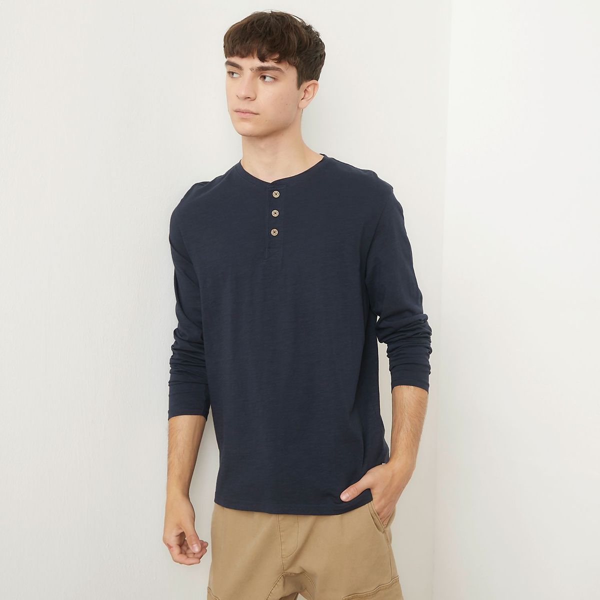 BEARCLIFF - Polo Manga Larga 100% Algodón Hombre Bearcliff