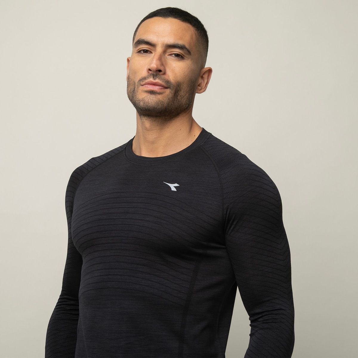 DIADORA - Polo Deportivo Manga Larga Hombre Diadora