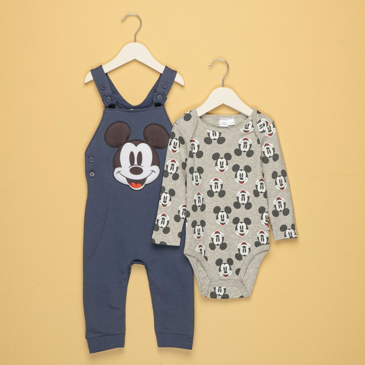 STD CHARACTERS - Conjunto Bebé Niño Manga Larga Algodón Mickey Disney