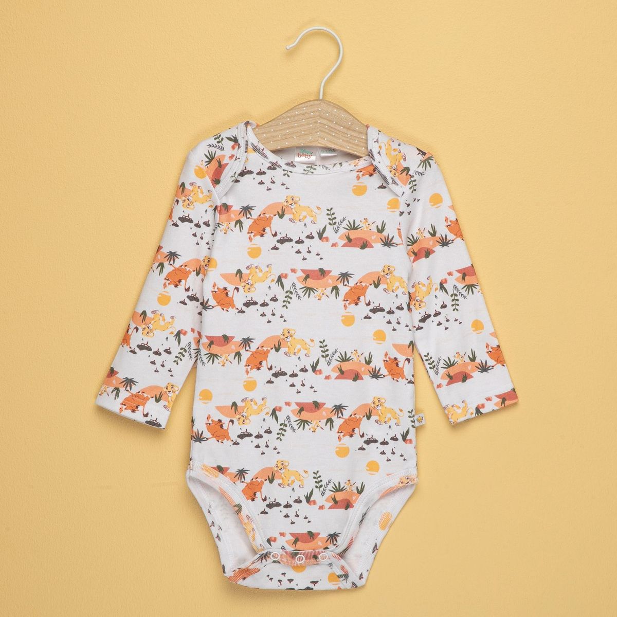 REY LEON - Body Bebé Niño Pack X2 Manga Larga Algodón Rey Leon