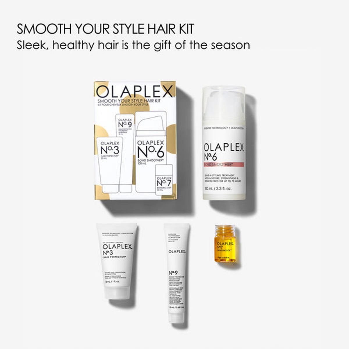 OLAPLEX - Set De Tratamiento Capilar Smooth Your Style Hair Kit N°3 + N°6 + N°7 + N°9 Olaplex