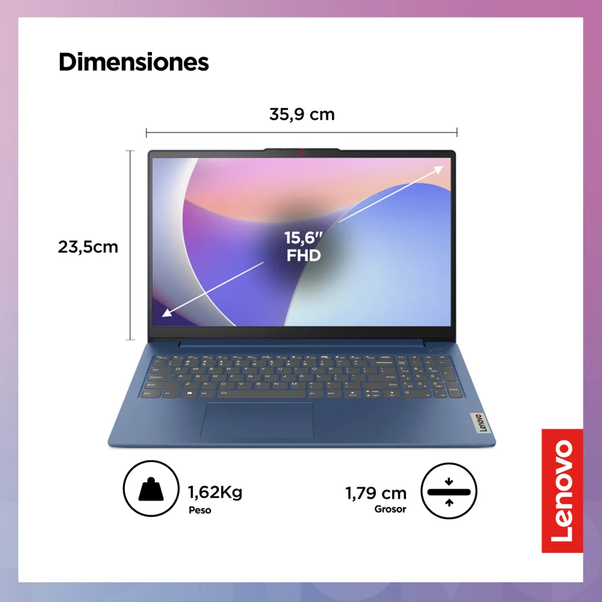 LENOVO - Laptop Intel Core I5 8gb 512gb Ssd Ideapad Slim 3i 12va Gen. 15.6" Fhd