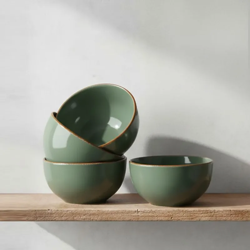 ROBERTA ALLEN - Set x4 Bowls Cerámica 14.5 cm Gres Basic Frutas