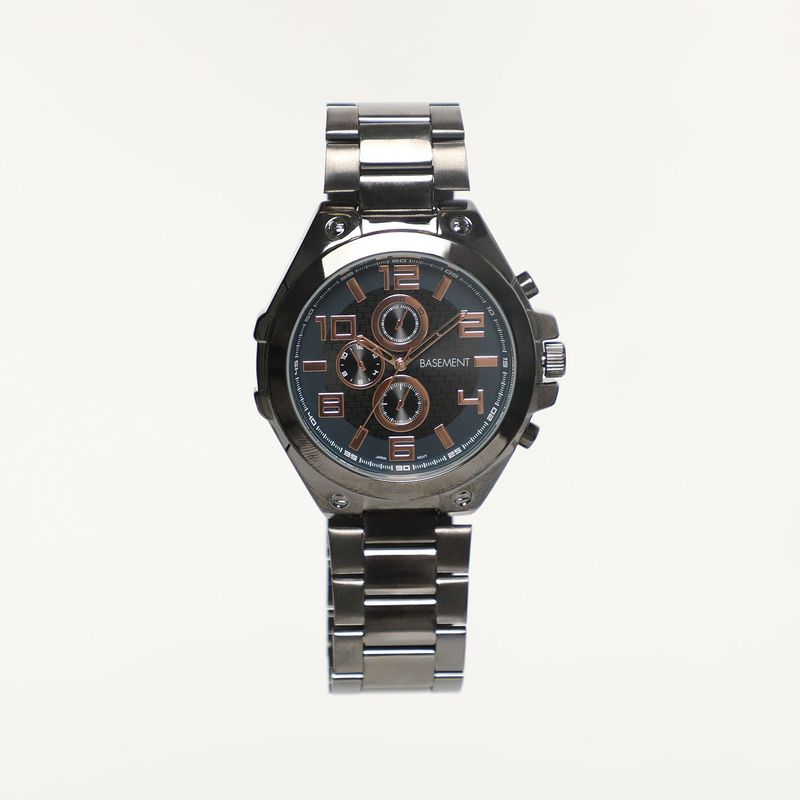 BASEMENT - Reloj Metal Azul Hombre Basement