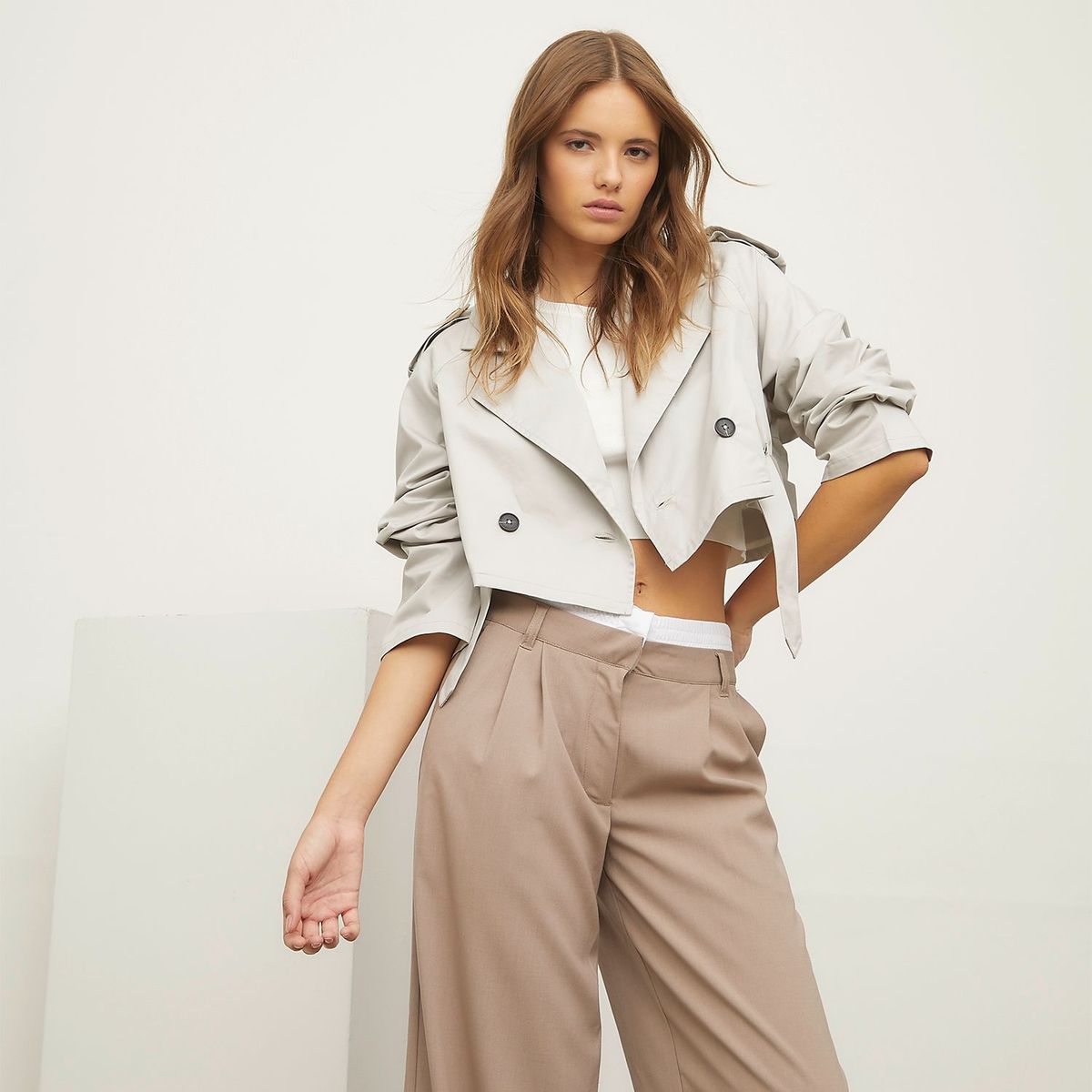 SYBILLA - Trench Corto 100% Algodón Mujer Sybilla