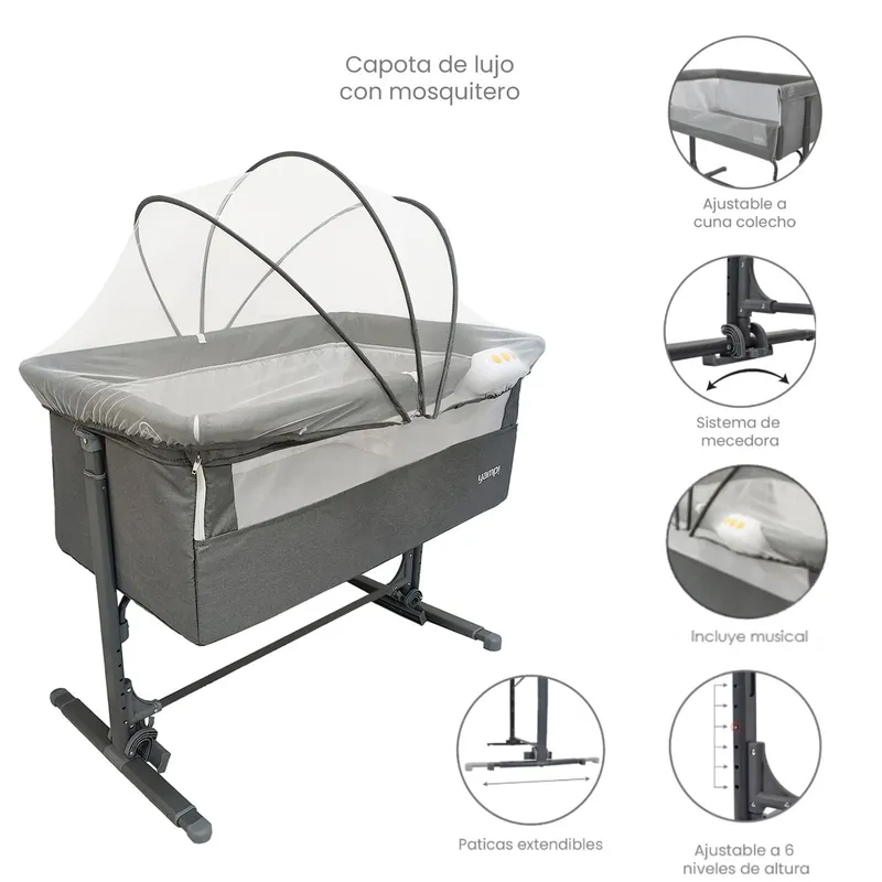 YAMP - Cuna Colecho Bebé Golf Con Mosquitero Yamp
