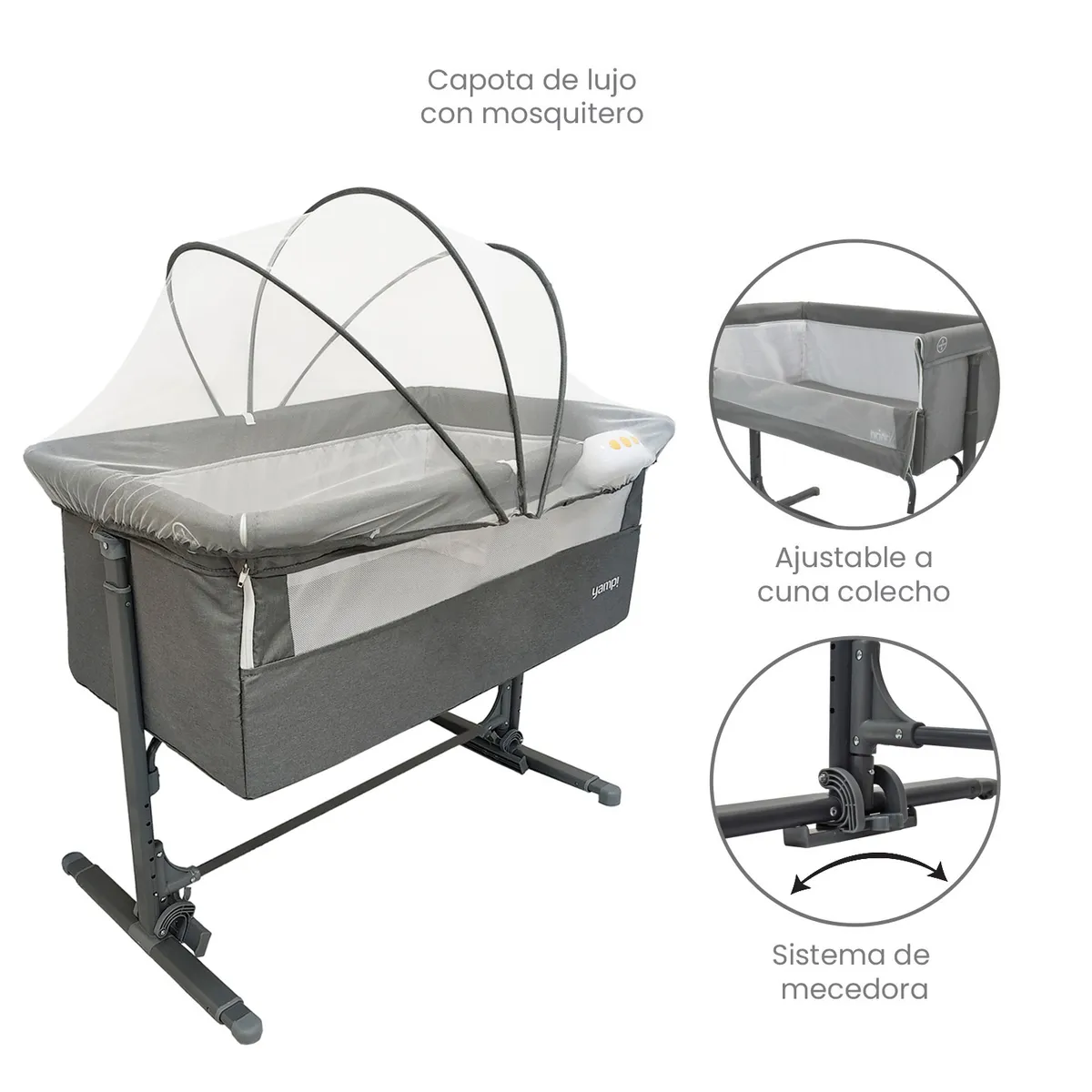 YAMP - Cuna Colecho Bebé Golf Con Mosquitero Yamp