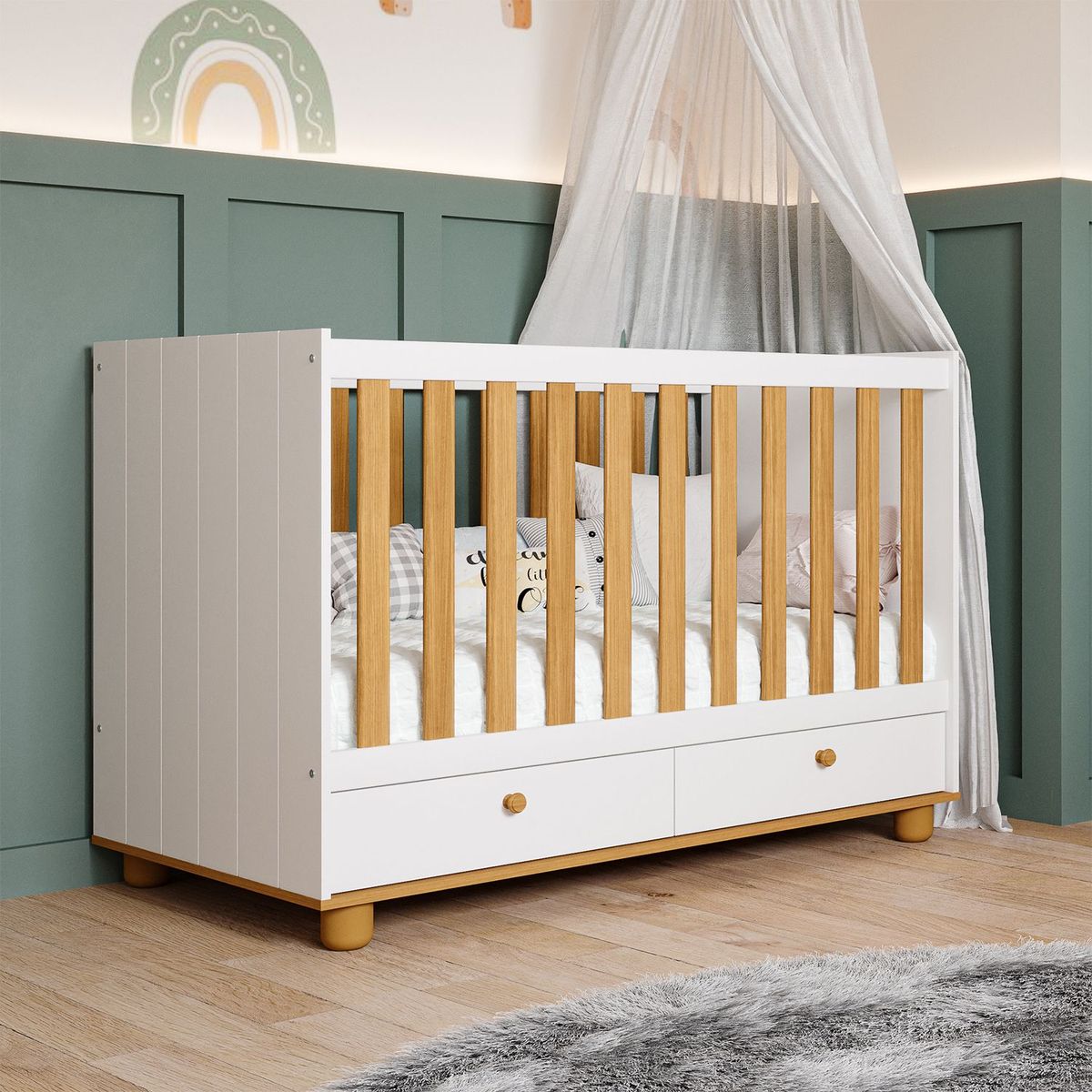 MICA KIDS - Cuna Con Cajones Delice Blanco