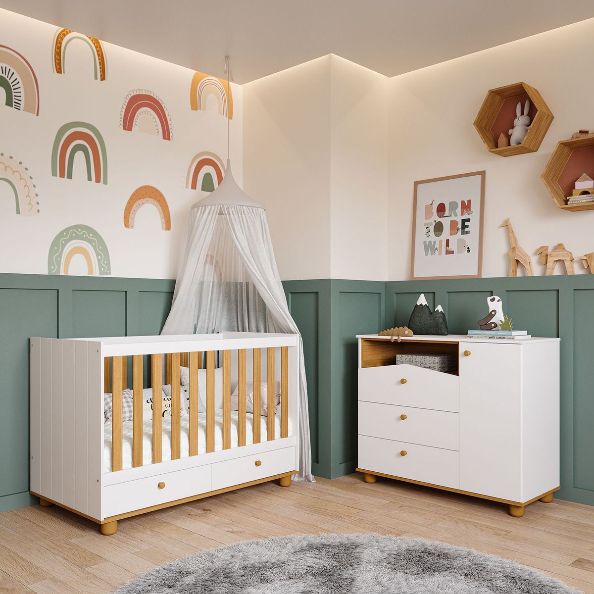 MICA KIDS - Cuna Con Cajones Delice Blanco